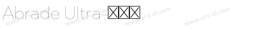 Abrade Ultra字体转换